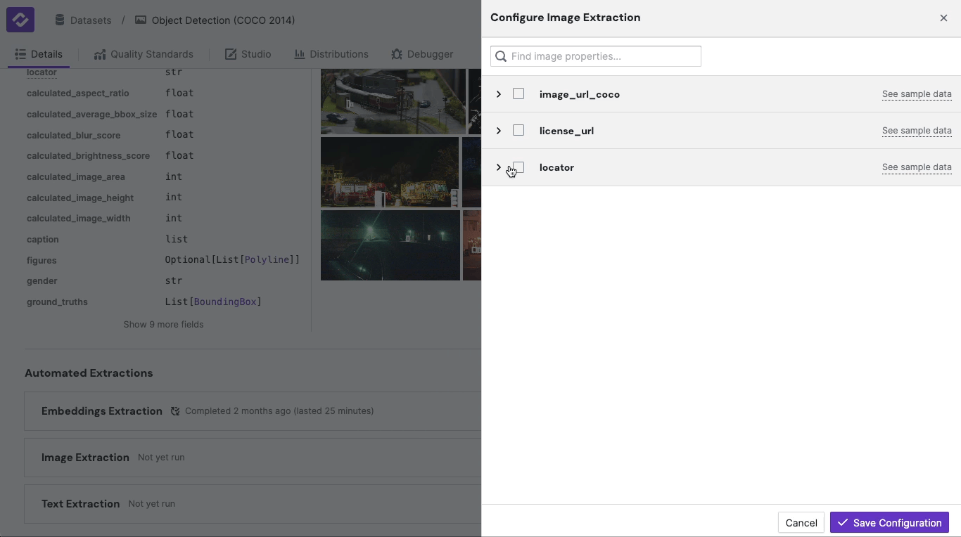 Select Properties of Image Fields