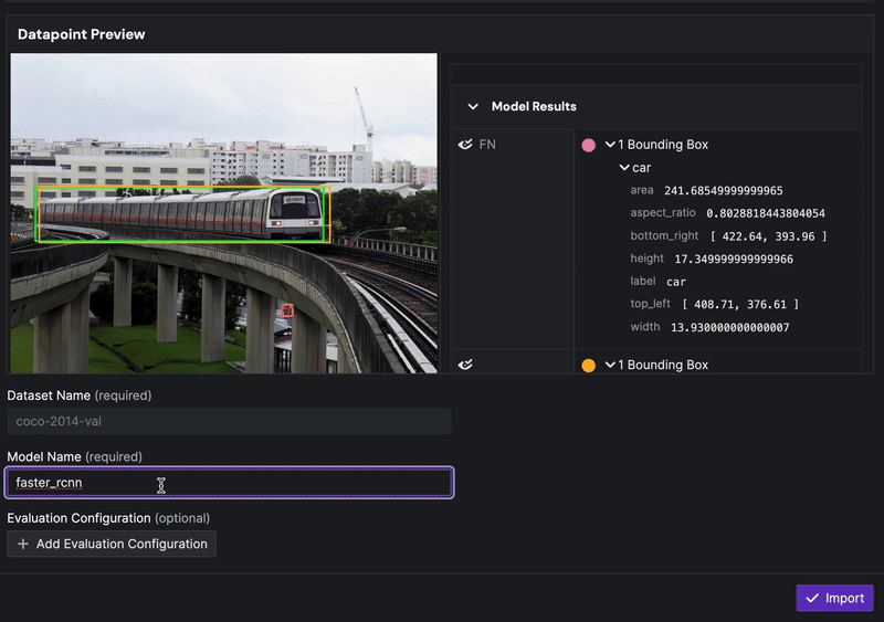 Setting Evaluation Configurations