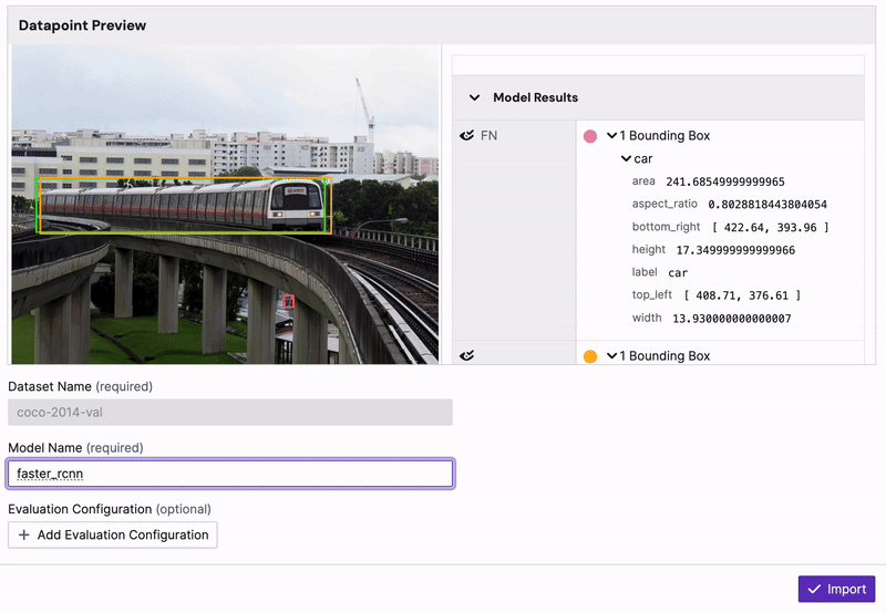 Setting Evaluation Configurations